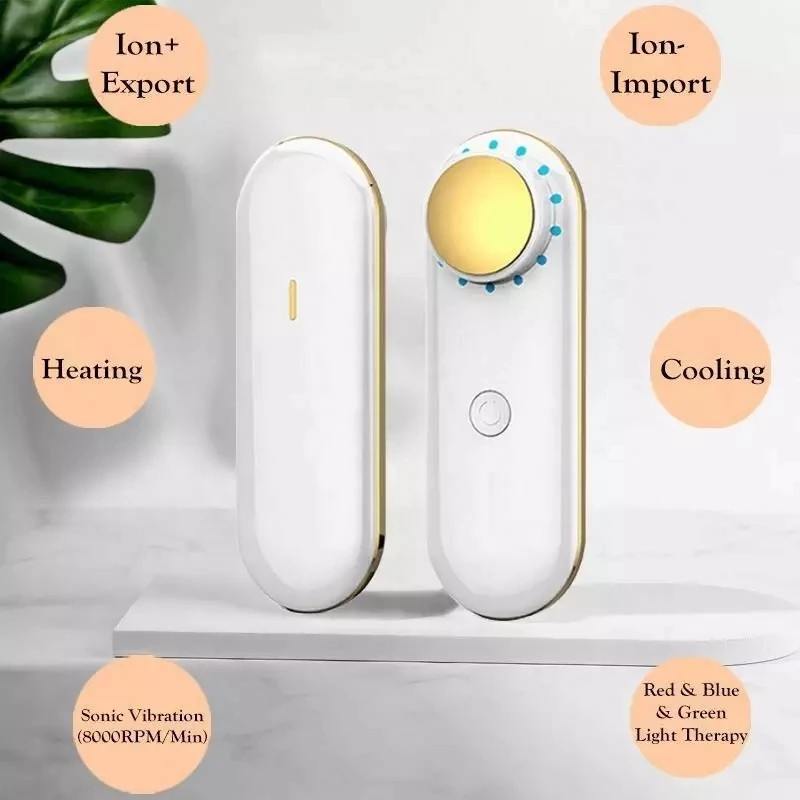 Vruće i hladno ultrazvučno dubinsko čišćenje kože, pomlađivanje kože, podizanje kože lica, učvršćivanje, njega očiju, masažer protiv bora, svjetlosna terapija