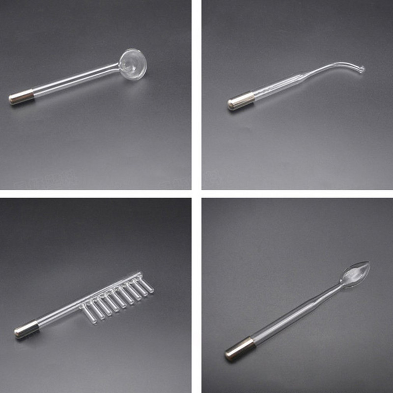 Elektroteraapia võlukepp klaastoru kamm kõrgsageduslik bakteritsiidne aknelaikude eemaldaja juustele näohooldus keha spa iluhooldus valge