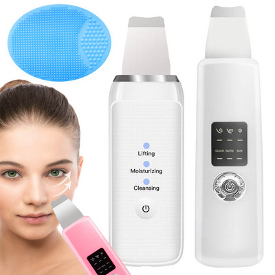Ultrasonic Deep Face Cleaning Skin Scrubber Remove Dirt Blackhead Reduce Wrinkles spots Spatula Facial Whitening Lifting Device