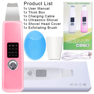 Ultragarsinis giluminis veido valymo odos šveitiklis Pašalinkite nešvarumus inkštirus Sumažinkite raukšles dėmes Mentele veido balinimo kėlimo priemonė