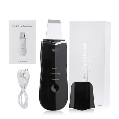 Ultrahangos bőrradír vibrációs arc spatula mitesszer eltávolító arcradír lapát Tiszta kavitációs peeling arc lifting
