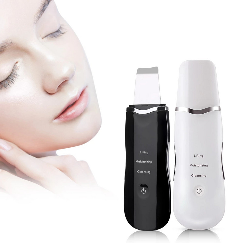 Ultrahangos bőrradír vibrációs arc spatula mitesszer eltávolító arcradír lapát Tiszta kavitációs peeling arc lifting