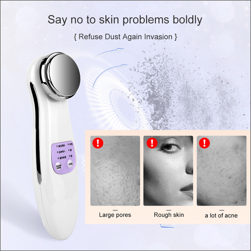 RZ Mini Rejuvenation Beauty Massager arcfeszesítő töltés forró kompressziós esszencia ránctalanító mélytisztító bőr szépségápoló eszköz