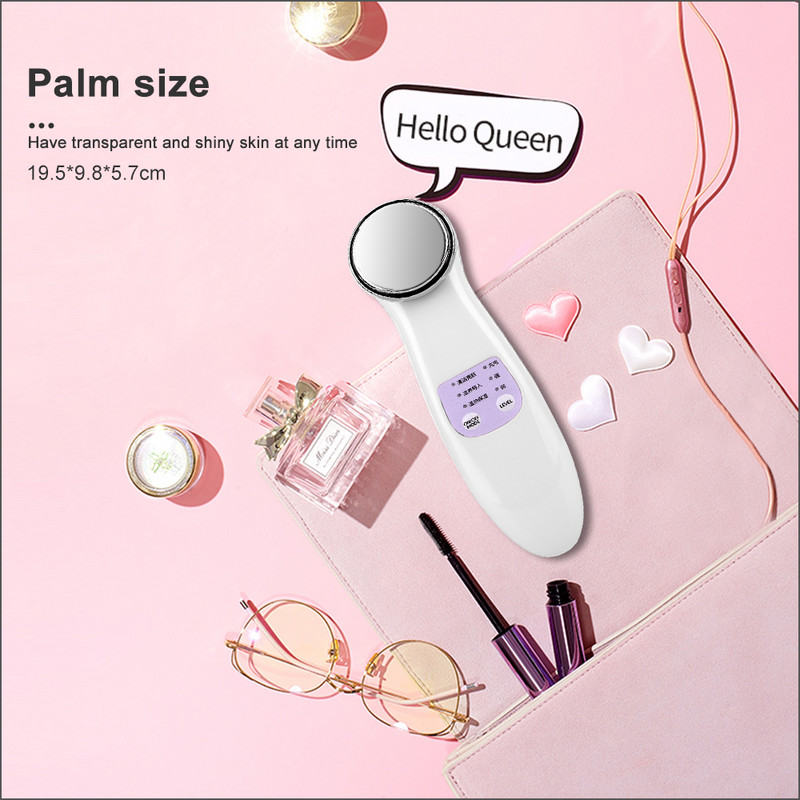 RZ Mini Rejuvenation Beauty Massager arcfeszesítő töltés forró kompressziós esszencia ránctalanító mélytisztító bőr szépségápoló eszköz
