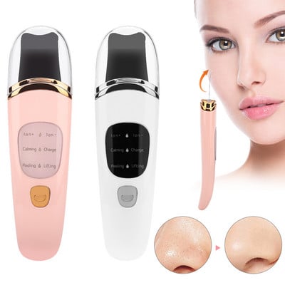 Ultrahangos Scrubber Skin Vibration Cleaner Spatula Mitesszer eltávolító Arcradír Lapát Kavitációs Peeling Arc lifting