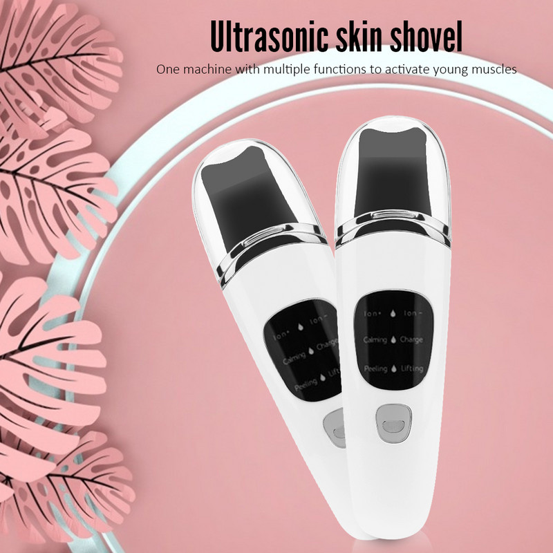 Ultrahangos Scrubber Skin Vibration Cleaner Spatula Mitesszer eltávolító Arcradír Lapát Kavitációs Peeling Arc lifting