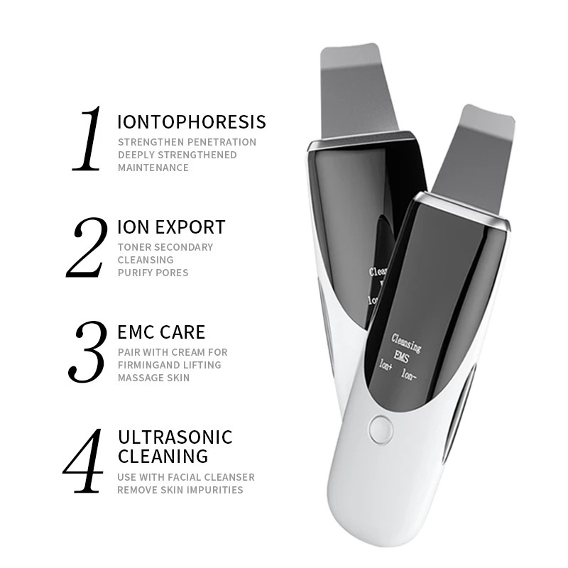EMS Skin Scrubber arctisztító készülék peeling gép mitesszer eltávolító pórustisztító ultrahangos szépségápolási műszer