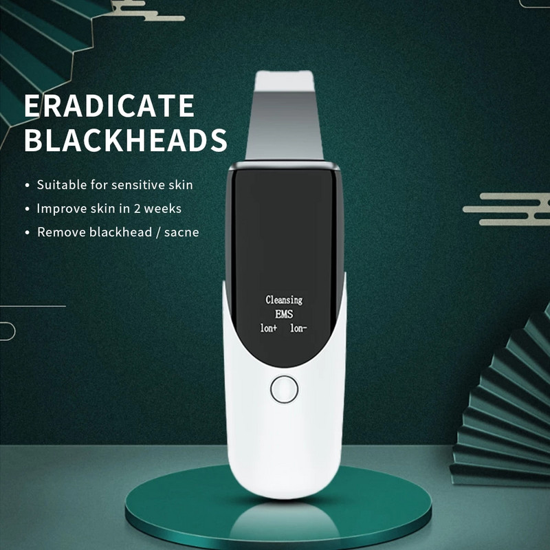 EMS Skin Scrubber arctisztító készülék peeling gép mitesszer eltávolító pórustisztító ultrahangos szépségápolási műszer