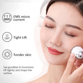 Facial Beauty Instrument Infravörös Foton Fiatalító Beauty Instrument Vibrációs Masszírozó Arc Lifting Gyengéd Bőr Ránctalanító