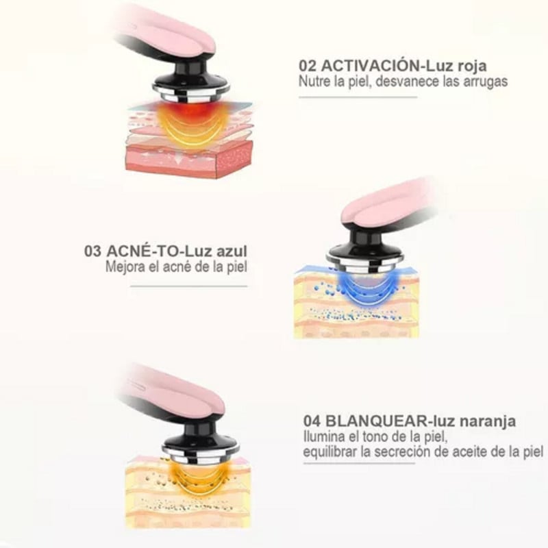 Masažer za uljepšavanje lica Instrument za iontoforezu 7 načina EMS visokofrekventna vibracijska masaža za učvršćivanje kože i ublažavanje starenja