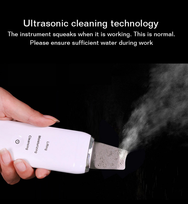 ultrahangos bőrradír arctisztító kefe sonic vibration foltok eltávolítása mitesszerek ránctalanító arc fehérítő peeling