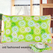 Kézzel szőtt régi durva vászon párnatörülköző tiszta pamutvászon nyomtatási párnatörölköző vastagított és kinagyított egyszemélyes