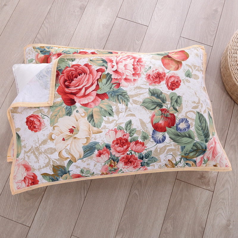 Kézzel szőtt régi durva vászon párnatörülköző tiszta pamutvászon nyomtatási párnatörölköző vastagított és kinagyított egyszemélyes