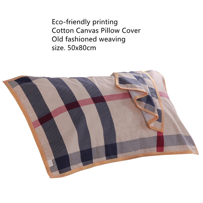 Kézzel szőtt régi durva vászon párnatörülköző tiszta pamutvászon nyomtatási párnatörölköző vastagított és kinagyított egyszemélyes