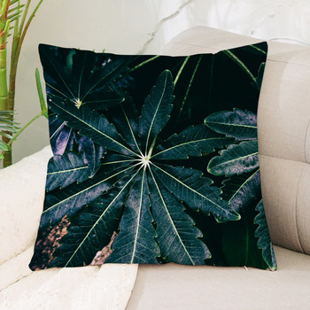 Κάλυμμα μαξιλαριού Nordic Πράσινα φύλλα Ριχτάρι φυτά για μαξιλαροθήκη τύπωμα μαξιλάρι Κάλυμμα κρεβατιού Κάλυμμα μαξιλαριού Housse De Cousin