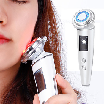 Galvanic Ion Face Beauty Device RF EMS LED Red Blue Light Photon Therapy Skin Lift Tighten Machine Високочестотна вибрация