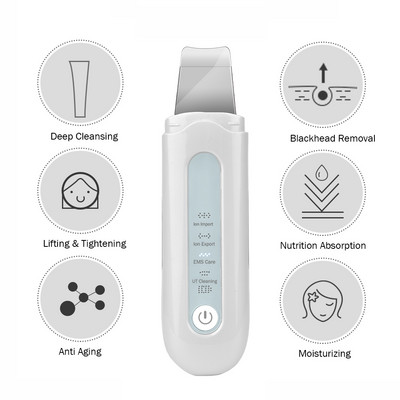 Ultrazvučni čistač kože Sredstvo za uklanjanje mitesera Stroj za dubinsko čišćenje lica Lopata za guljenje Uklanjanje crnih točkica Čistač pora na licu