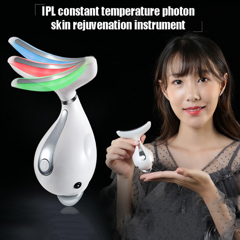 Uređaj za uljepšavanje lica u obliku dupina 3 boje LED Photon Therapy Skin Tighten Reduce Double Chin Anti Wrinkle Remove Skin Care Alat