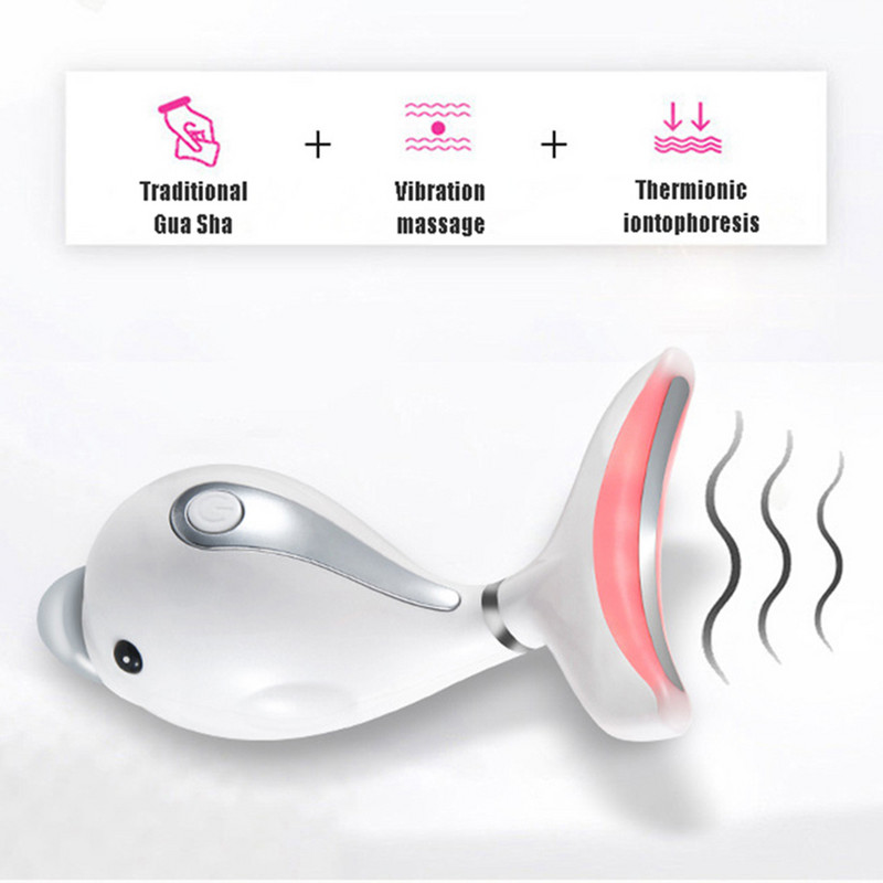 Uređaj za uljepšavanje lica u obliku dupina 3 boje LED Photon Therapy Skin Tighten Reduce Double Chin Anti Wrinkle Remove Skin Care Alat