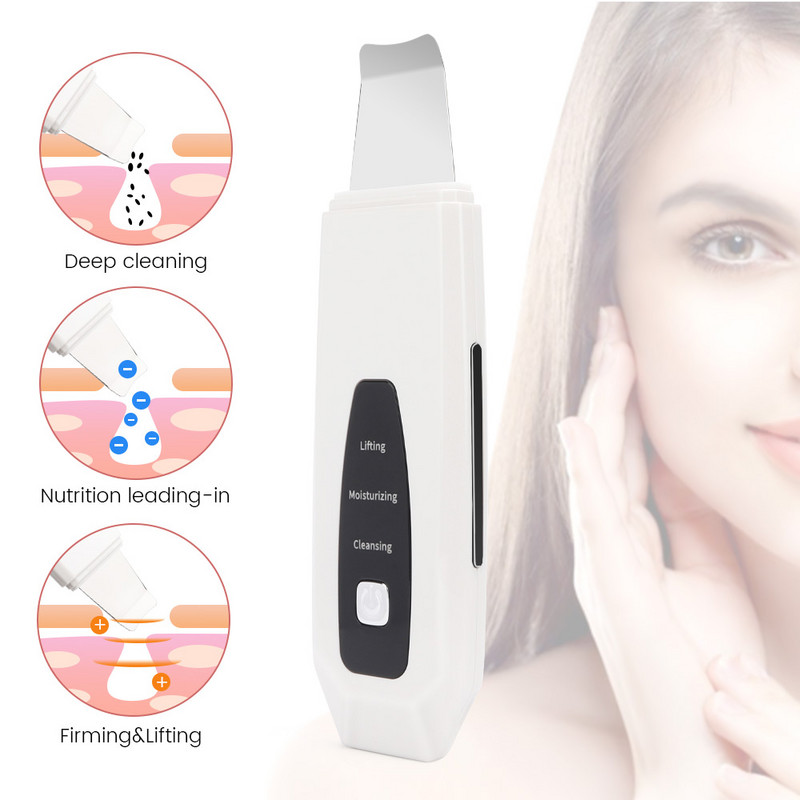 EMS ultrahangos bőrradír Bőrlapátoló gép mitesszer eltávolító akne pórus peeling Face Lift hámlasztó arctisztítás
