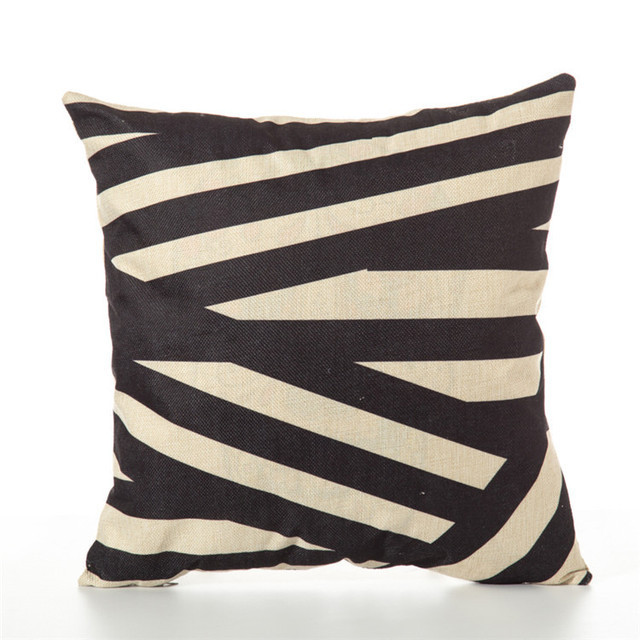 45x45 cm vászon párna párna egyedi skandináv stílusú vászon párnahuzat Otthoni irodai geometriai absztrakt párnahuzat