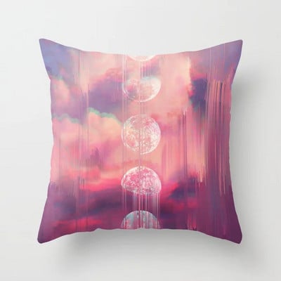 45X45CM Pink Sky Felhők Barack Bőr Ölelés Párnahuzat Kanapé Irodai párnahuzat Párnahuzat Párna