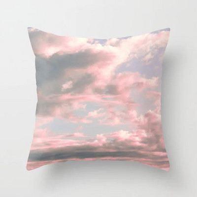 45X45CM Pink Sky Felhők Barack Bőr Ölelés Párnahuzat Kanapé Irodai párnahuzat Párnahuzat Párna