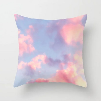 45X45CM Pink Sky Felhők Barack Bőr Ölelés Párnahuzat Kanapé Irodai párnahuzat Párnahuzat Párna