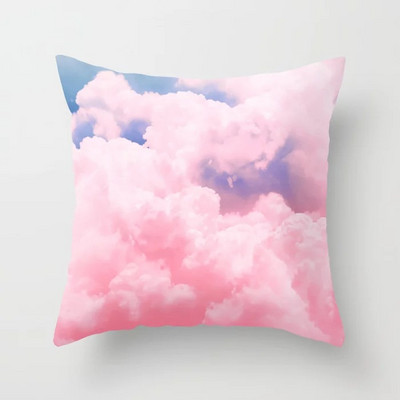 45X45CM Pink Sky Felhők Barack Bőr Ölelés Párnahuzat Kanapé Irodai párnahuzat Párnahuzat Párna