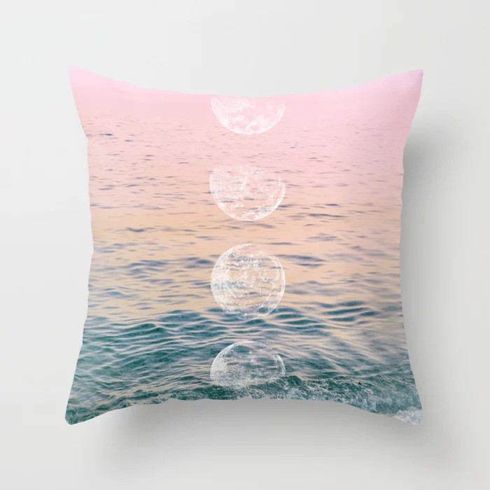 45X45CM Pink Sky Felhők Barack Bőr Ölelés Párnahuzat Kanapé Irodai párnahuzat Párnahuzat Párna