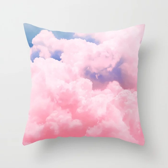 45X45CM Pink Sky Felhők Barack Bőr Ölelés Párnahuzat Kanapé Irodai párnahuzat Párnahuzat Párna