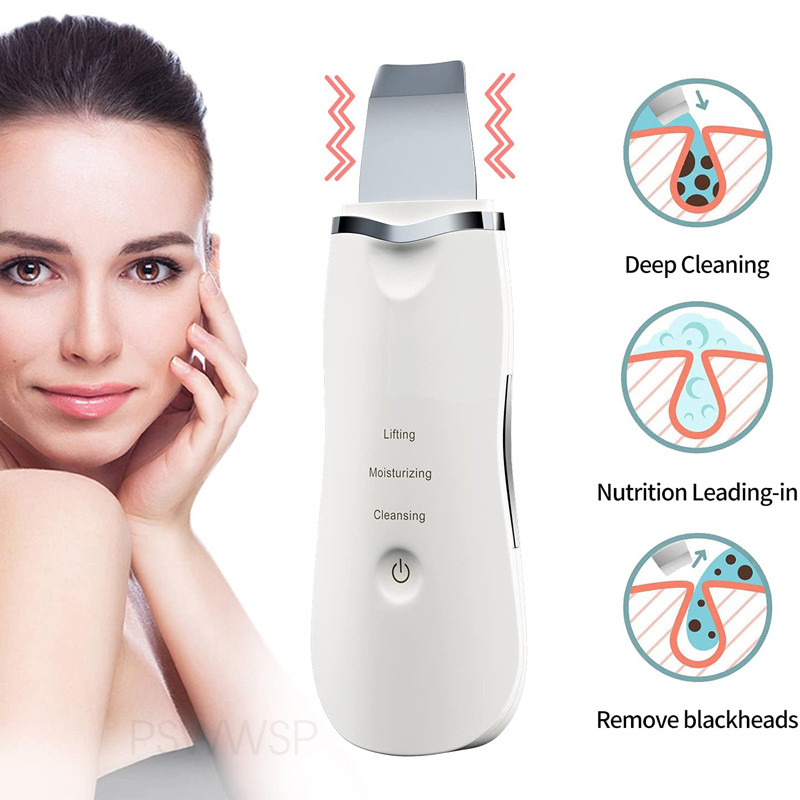 Ultrahangos bőrradír arc pórustisztító gép mitesszer eltávolító arc mélytisztító Beauty készülék arctisztító kefe