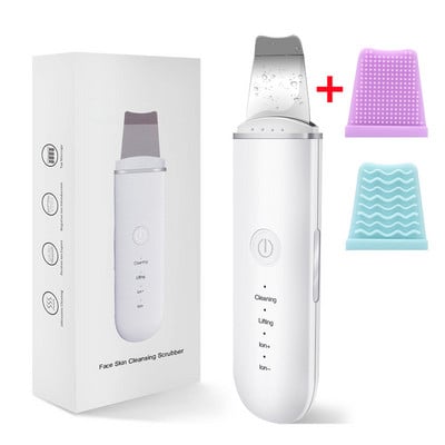 Υψηλής συχνότητας Ultrasonic Skin Scrubber Deep Cleansing Beauty Devices Εργαλείο αφαίρεσης μαύρων στιγμάτων προσώπου Φτυάρι καθαρισμού προσώπου
