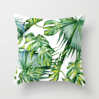 Nordic Tropical Plam Tree Green Tropical Leaf Cactus Monstera párnahuzat Dekoratív párnahuzat kanapéhoz Autós párnahuzat Kezdőlap