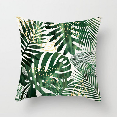 Nordic Tropical Plam Tree Green Tropical Leaf Cactus Monstera párnahuzat Dekoratív párnahuzat kanapéhoz Autós párnahuzat Kezdőlap