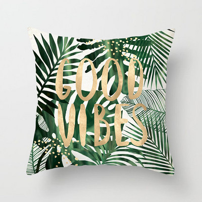 Nordic Tropical Plam Tree Green Tropical Leaf Cactus Monstera párnahuzat Dekoratív párnahuzat kanapéhoz Autós párnahuzat Kezdőlap