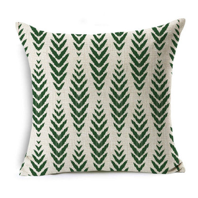Green Art Pattern Jastučnice Lanene Geometrijske Jastučnice Kauč Auto Stolica Dekoracija doma Jastučnice Poklon Jastuci 45cm*45cm