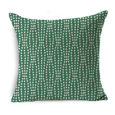 Green Art Pattern Jastučnice Lanene Geometrijske Jastučnice Kauč Auto Stolica Dekoracija doma Jastučnice Poklon Jastuci 45cm*45cm