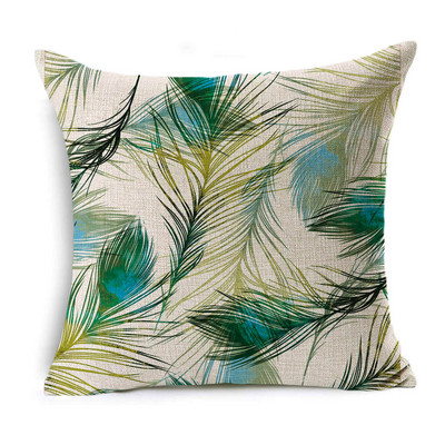 Green Art Pattern Jastučnice Lanene Geometrijske Jastučnice Kauč Auto Stolica Dekoracija doma Jastučnice Poklon Jastuci 45cm*45cm