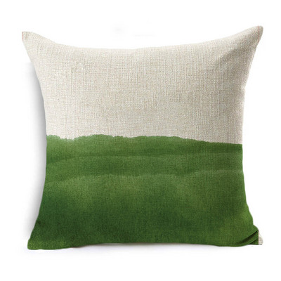 Green Art Pattern Jastučnice Lanene Geometrijske Jastučnice Kauč Auto Stolica Dekoracija doma Jastučnice Poklon Jastuci 45cm*45cm