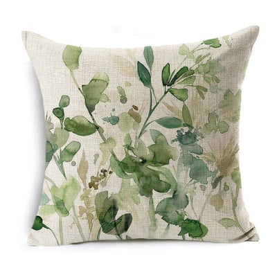 Green Art Pattern Jastučnice Lanene Geometrijske Jastučnice Kauč Auto Stolica Dekoracija doma Jastučnice Poklon Jastuci 45cm*45cm
