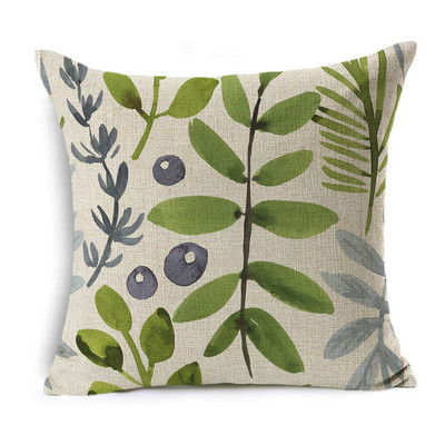 Green Art Pattern Jastučnice Lanene Geometrijske Jastučnice Kauč Auto Stolica Dekoracija doma Jastučnice Poklon Jastuci 45cm*45cm