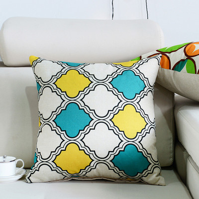 45x45cm σκανδιναβικού στυλ Γεωμετρική διακόσμηση Κάλυμμα μαξιλαριού Βαμβακερό λινό ριχτάρι μαξιλαριού καναπέ Διακοσμητική μαξιλαροθήκη σπιτιού