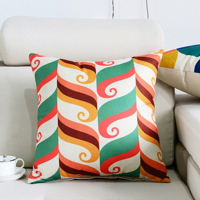 45x45cm σκανδιναβικού στυλ Γεωμετρική διακόσμηση Κάλυμμα μαξιλαριού Βαμβακερό λινό ριχτάρι μαξιλαριού καναπέ Διακοσμητική μαξιλαροθήκη σπιτιού