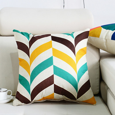 45x45cm σκανδιναβικού στυλ Γεωμετρική διακόσμηση Κάλυμμα μαξιλαριού Βαμβακερό λινό ριχτάρι μαξιλαριού καναπέ Διακοσμητική μαξιλαροθήκη σπιτιού