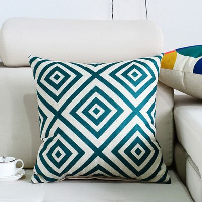 45x45cm σκανδιναβικού στυλ Γεωμετρική διακόσμηση Κάλυμμα μαξιλαριού Βαμβακερό λινό ριχτάρι μαξιλαριού καναπέ Διακοσμητική μαξιλαροθήκη σπιτιού