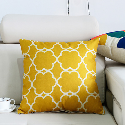 45x45cm σκανδιναβικού στυλ Γεωμετρική διακόσμηση Κάλυμμα μαξιλαριού Βαμβακερό λινό ριχτάρι μαξιλαριού καναπέ Διακοσμητική μαξιλαροθήκη σπιτιού