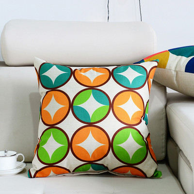 45x45cm σκανδιναβικού στυλ Γεωμετρική διακόσμηση Κάλυμμα μαξιλαριού Βαμβακερό λινό ριχτάρι μαξιλαριού καναπέ Διακοσμητική μαξιλαροθήκη σπιτιού