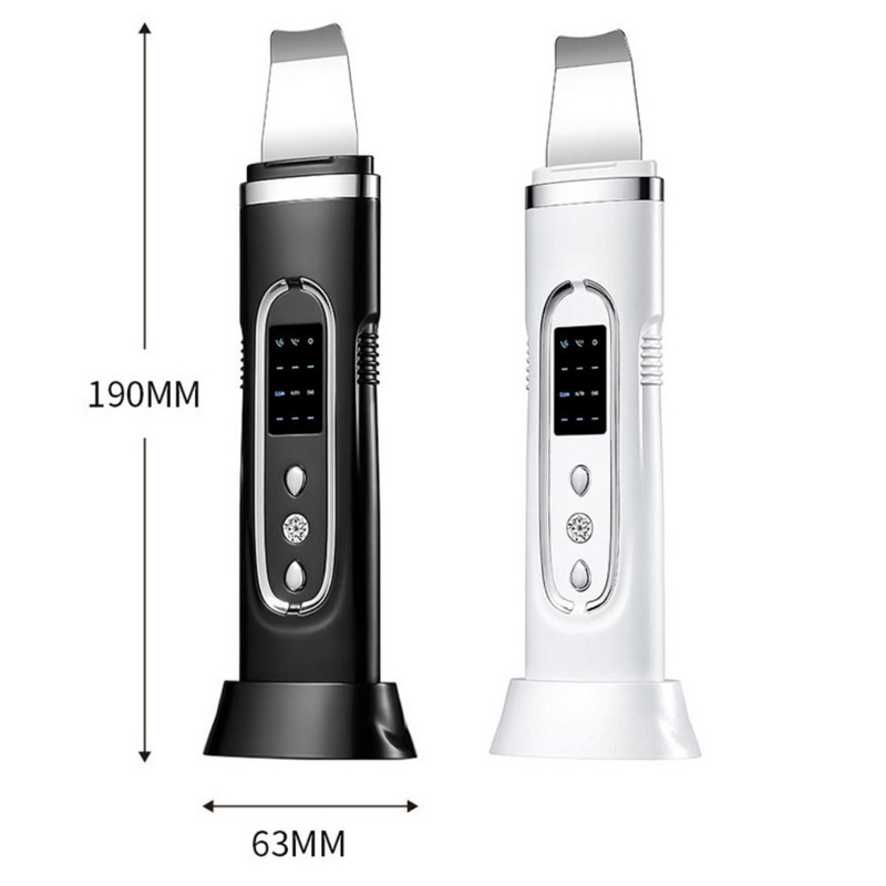 Új Ultrahangos Shovel Beauty Device Skin Scrubber Arcmasszázs Elektromos Tisztító Pórus EMS Mikroáram Beauty Tools