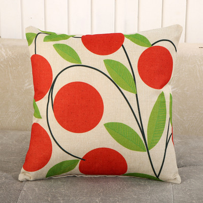 Nordic Tree Flower Print Lanena Jastučnica Jastuk Navlaka za Kućni Kauč Ukrasni Jastuk Navlaka za Jastuk 45x45cm